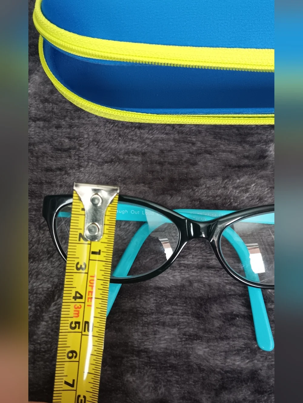 LOL- Cat Eye Black/Blue Plastic Full Rim Eyeglass/Sunglass Frames Kids 47-14-120